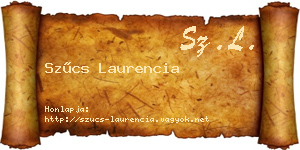 Szűcs Laurencia névjegykártya